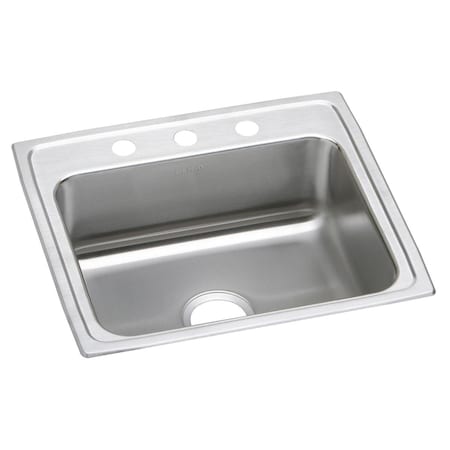 Elkay Gourmet Stainless Steel 22 X 19-1/2 X 7-5/8 Single Bowl Top Mount Sink LRQ22193